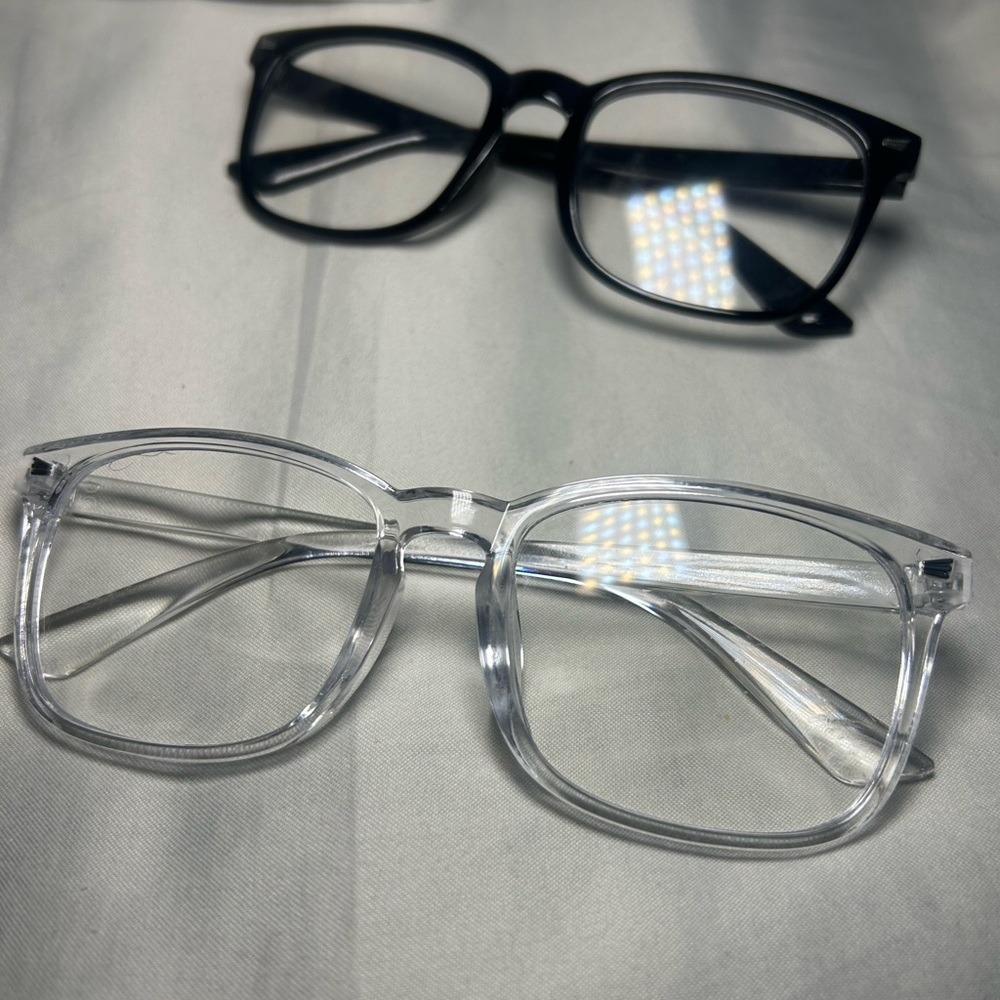 Stylish Clear and Black Square Glasses